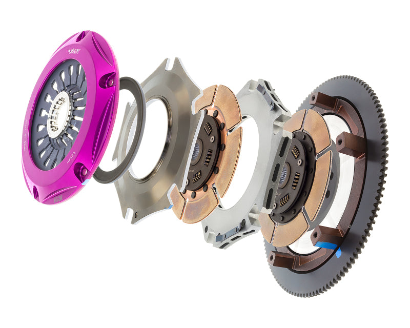 Exedy 2004-2014 Subaru Impreza WRX STI H4 Hyper Twin Cerametallic Clutch Sprung Center Disc Pull - awdtuningtx