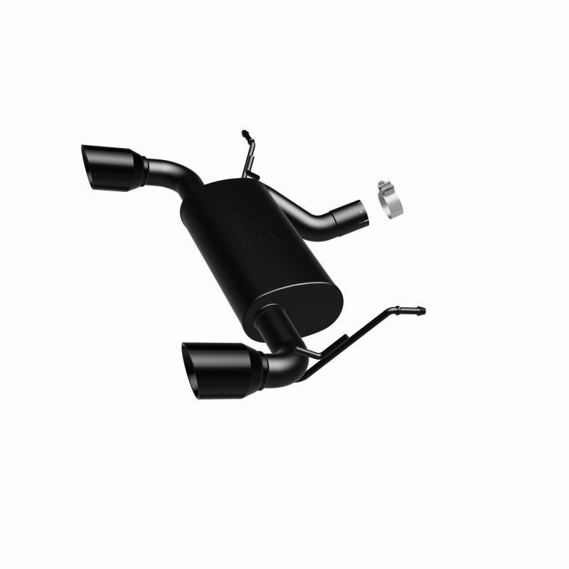 MagnaFlow 07-17 Jeep Wrangler JK 3.8/3.6L Dual Split Rear Exit Black Axle-Back Exhaust - awdtuningtx