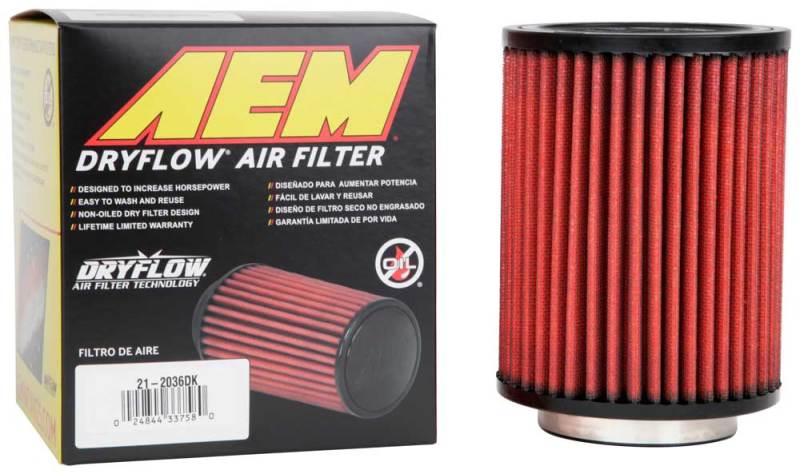 AEM Aif Filter, 3inFLG/ 5inOD/ 6-1/2inH Dry Flow - awdtuningtx