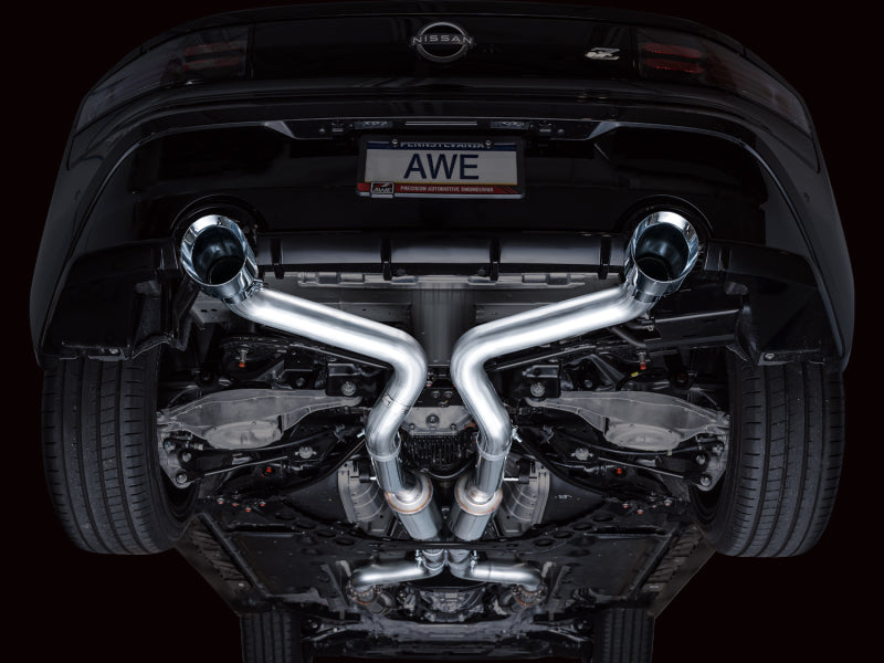AWE 2023 Nissan Z RZ34 RWD Track Edition Catback Exhaust System w/ Chrome Silver Tips - awdtuningtx
