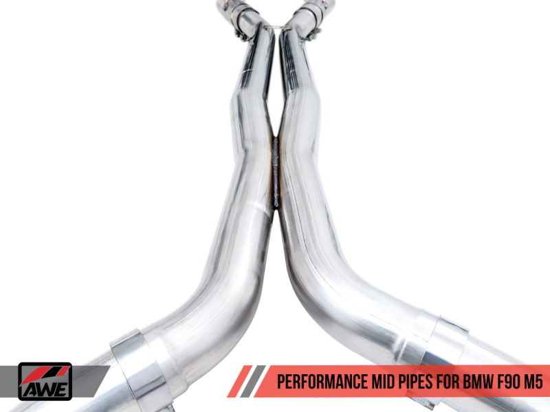 AWE Tuning 18-19 BMW F90 M5 Non-Resonated Performance Mid Pipes - awdtuningtx