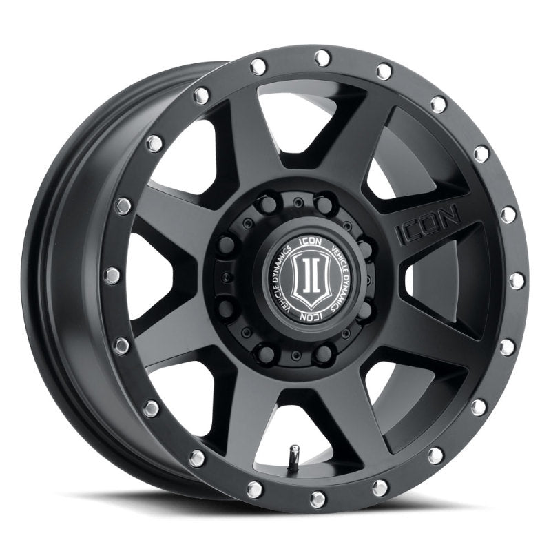 ICON Rebound 17x8.5 8x170 6mm Offset 5in BS 125mm Bore Satin Black Wheel - awdtuningtx