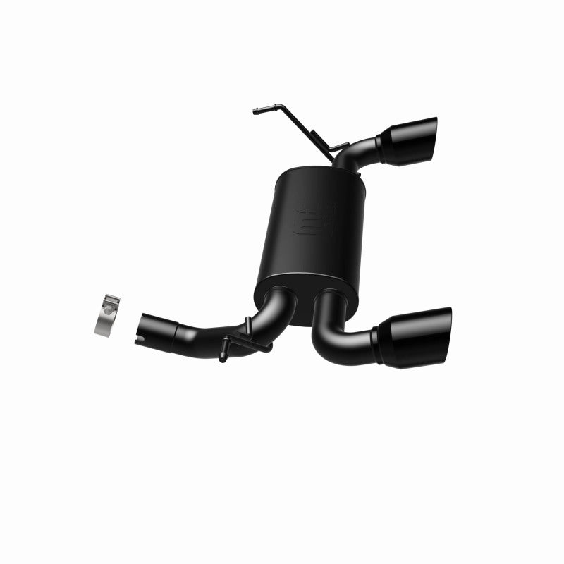MagnaFlow 07-17 Jeep Wrangler JK 3.8/3.6L Dual Split Rear Exit Black Axle-Back Exhaust - awdtuningtx