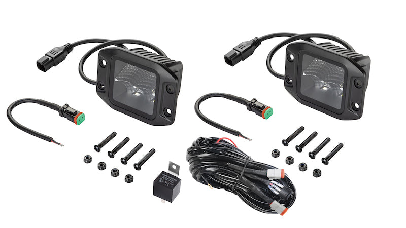 Hella Universal Black Magic 3.2in L.E.D. Cube Kit - Flood Beam (Flush Mount) - awdtuningtx