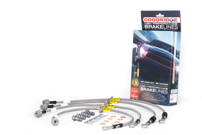 Goodridge 17-18 Honda Civic Si (Si Model Only) SS Brake Line Kit - awdtuningtx