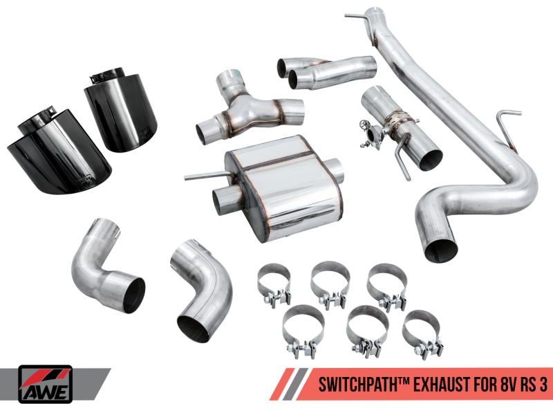 AWE Tuning 18-19 Audi TT RS Coupe 8S/MK3 2.5L Turbo SwitchPath Exhaust Conversion Kit - awdtuningtx