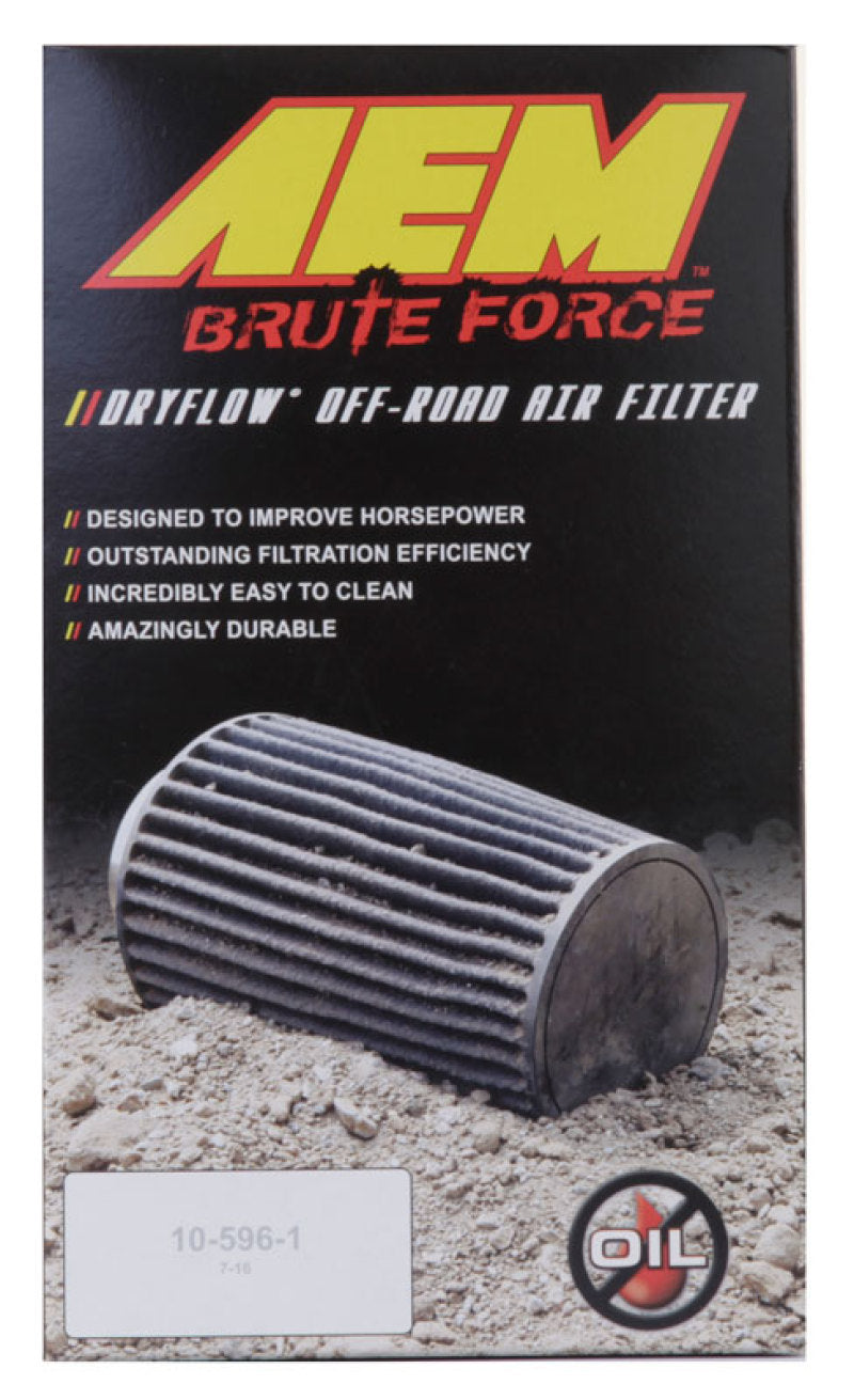 AEM Dryflow Conical Air Filter 2.75in Flange ID / 6in Base OD / 5.125in Top OD / 9.125in Height - awdtuningtx