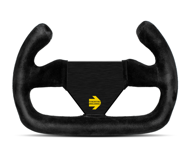 Momo MOD12/C Steering Wheel 250 mm - Black Suede/Black Spokes - awdtuningtx