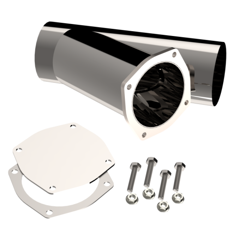 QTP 5in Weld-On QTEC Exhaust Cutout Y-Pipe - awdtuningtx