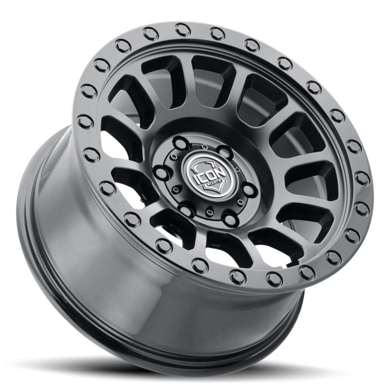 ICON Hulse 17 X 8.5 6 X 5.5 0mm Offset 4.75in BS Double Black - awdtuningtx