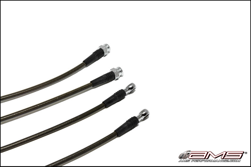 AMS Performance 08-15 Mitsubishi EVO X Stainless Steel Brake Lines (4 Lines) - awdtuningtx