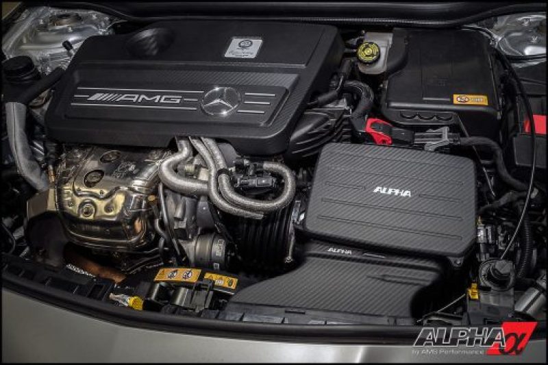 AMS Performance 14-18 Mercedes-Benz CLA 45 AMG 2.0T Alpha Cold Air intake w/Carbon Fiber Lid & Duct - awdtuningtx