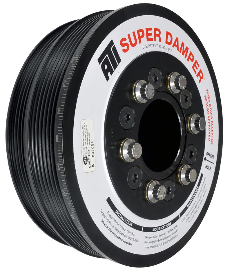 ATI Damper - 7.425in - Steel LW - 6/4 Grv - LS1/LS2 - F & V Body - 6 Bolt - 3 Ring - awdtuningtx