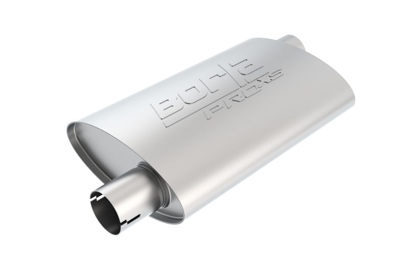 Borla Universal Pro-XS Muffler Oval 3in Inlet/Outlet Offset/Offset Notched Muffler - awdtuningtx