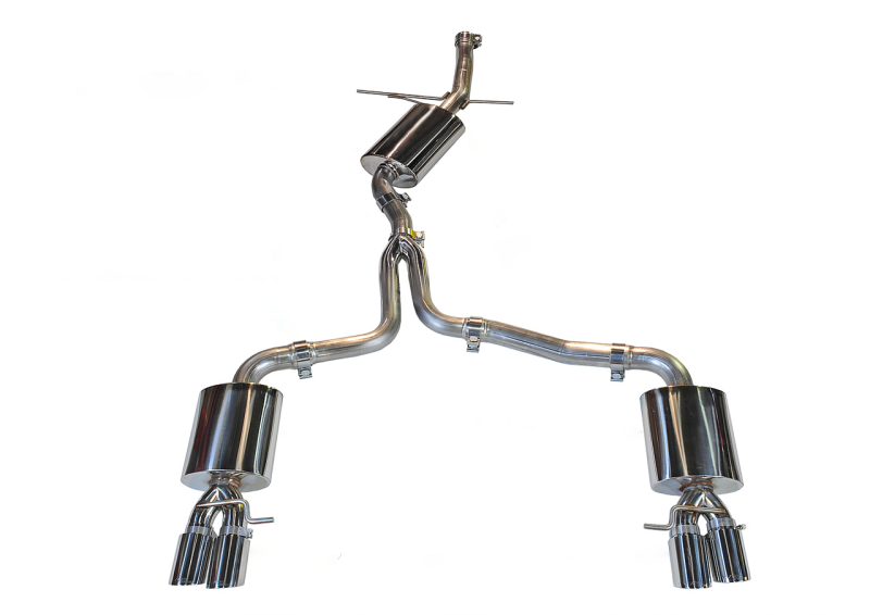 AWE Tuning Audi B8 A5 2.0T Touring Edition Exhaust - Quad Outlet Polished Silver Tips - awdtuningtx
