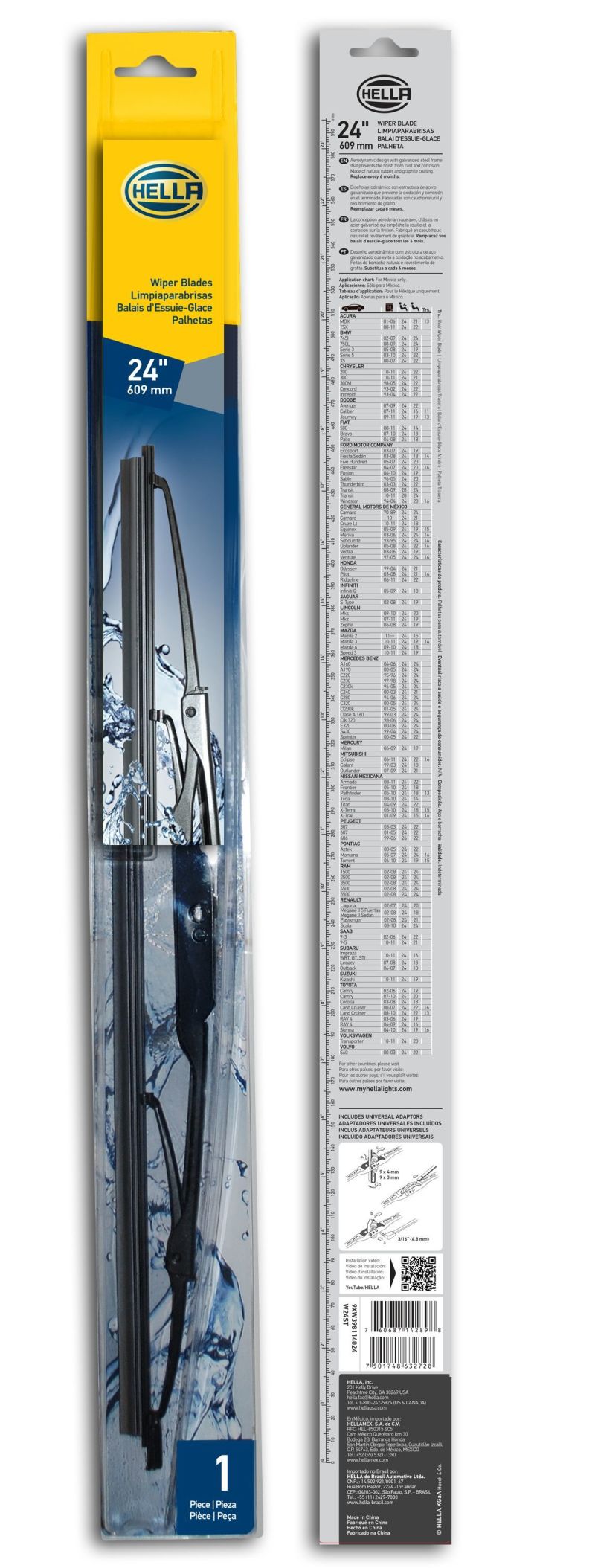 Hella Standard Wiper Blade 24in - Single - awdtuningtx