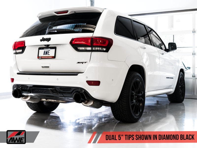 AWE Tuning 2020 Jeep Grand Cherokee SRT Touring Edition Exhaust - Diamond Black Tips - awdtuningtx