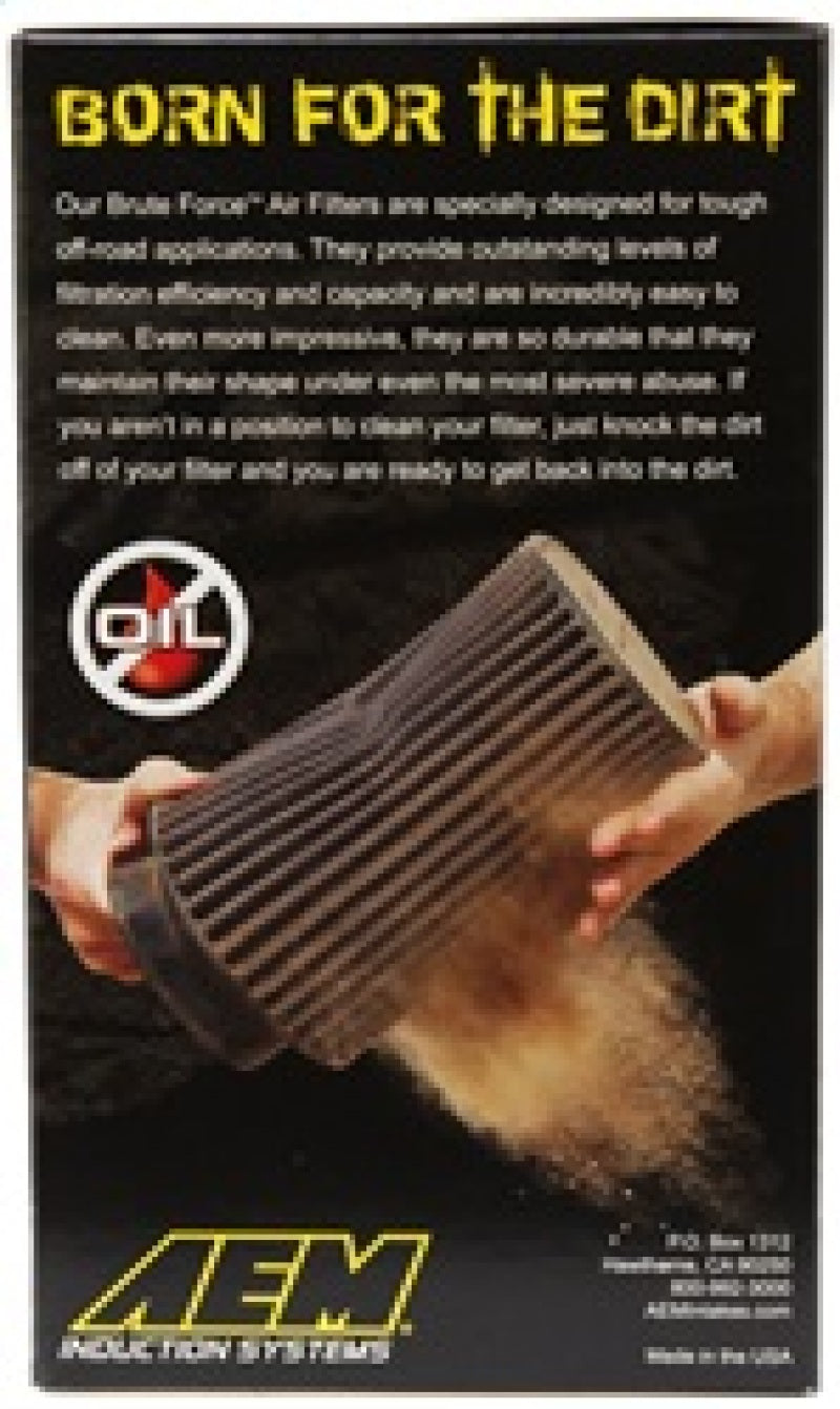 AEM Dryflow Conical Air Filter 2.75in Flange ID / 6in Base OD / 5.125in Top OD / 9.125in Height - awdtuningtx