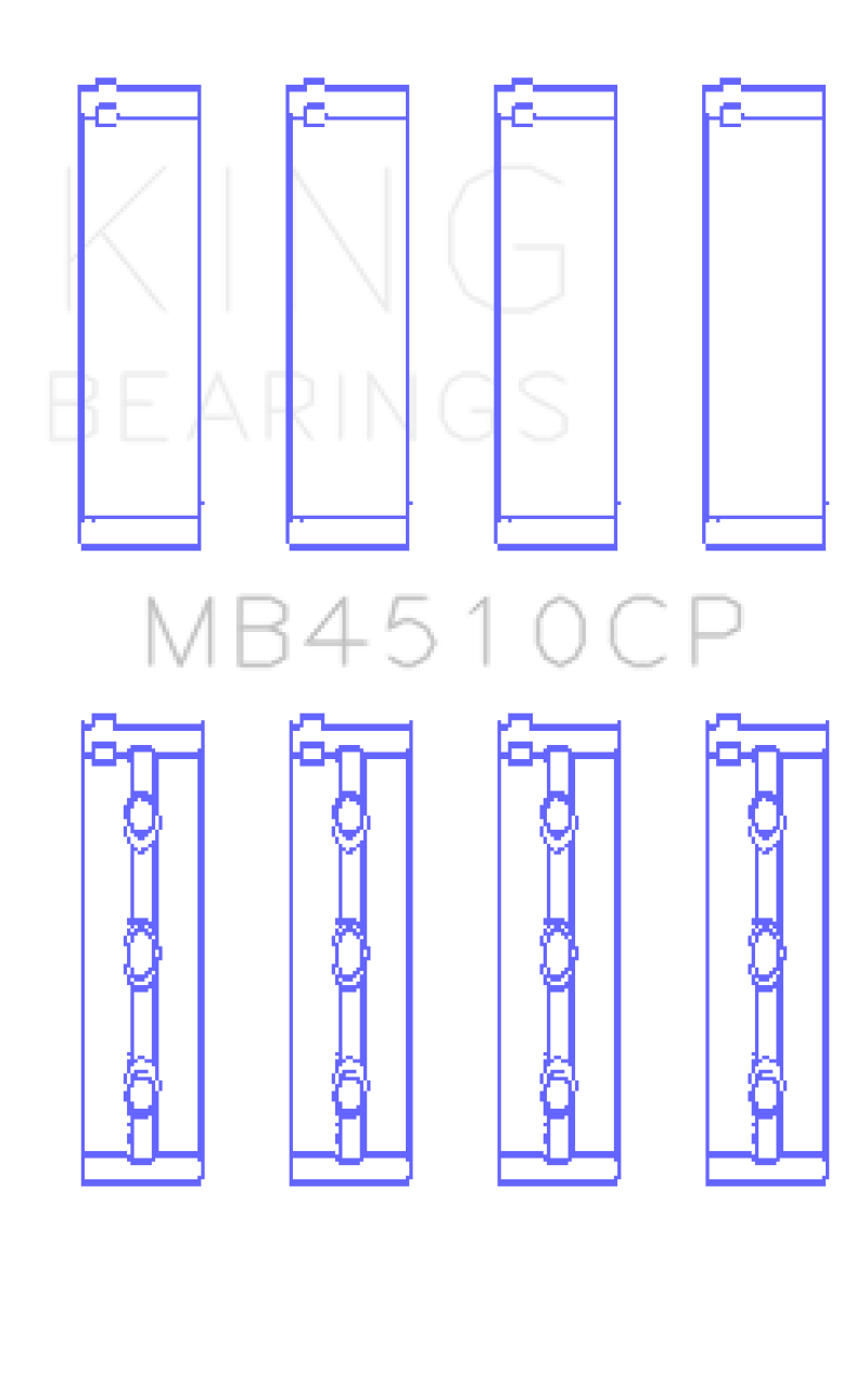 King 2005-2012 Nissan VQ40DE 6 Cyl (Size STD) Performance Main Bearing Set - awdtuningtx