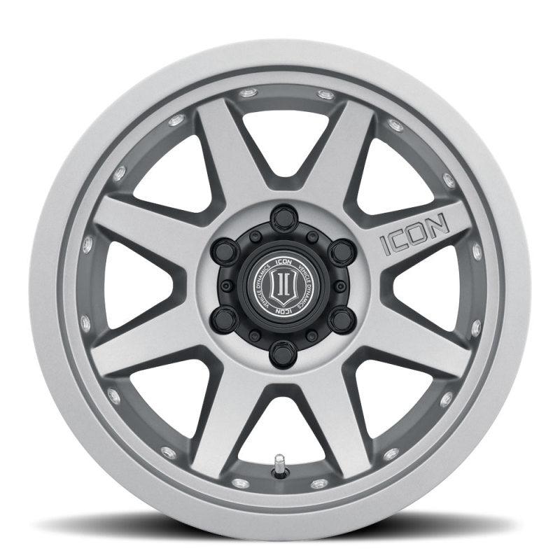ICON Rebound Pro 17x8.5 6x5.5 0mm Offset 4.75in BS 106.1mm Bore Titanium Wheel - awdtuningtx