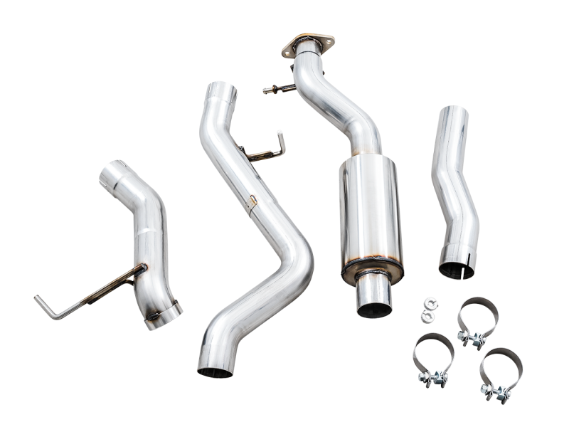 AWE Tuning 2021+ Ford Bronco 0FG Exhaust (No Tips) w/ Bash Guard - awdtuningtx