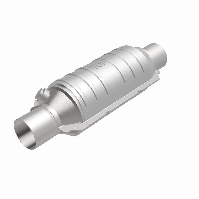 MagnaFlow Conv Univ 2.25in Inlet/Outlet Center/Center Round 11in Body L x 5.125in W x 15in Overall L - awdtuningtx