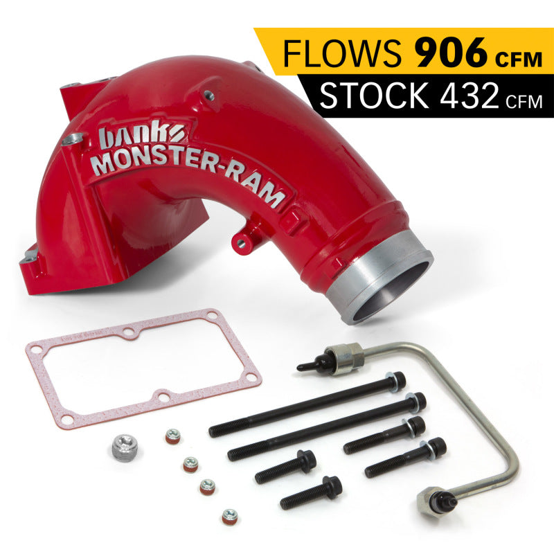 Banks Power 07.5-17 Ram 2500/3500 6.7L Diesel Monster-Ram Intake System w/ Fuel Line 3.5in Red - awdtuningtx