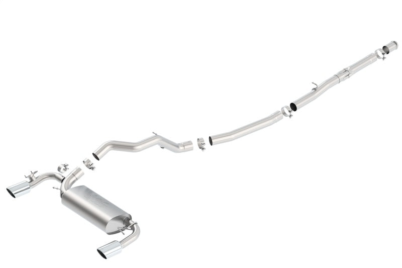 Borla 16-17 Ford Focus RS 2.3L MT Round Angle-Cut Tips Split Rear Exit ATAK Catback Exhaust - awdtuningtx