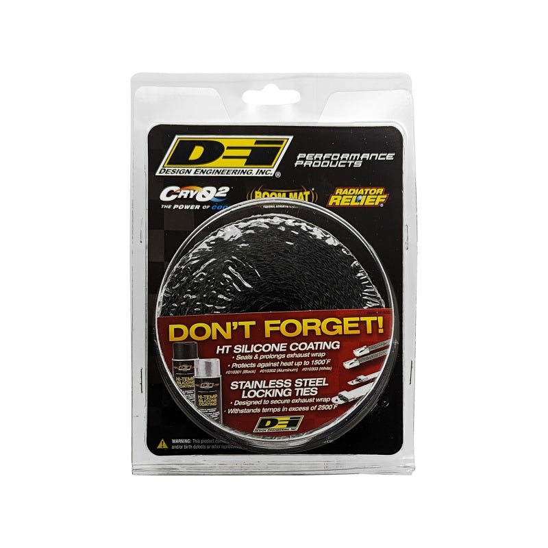 DEI Exhaust Wrap 2in x 25ft - Titanium - Black - awdtuningtx