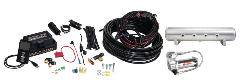 Air Lift Performance 3P (3/8 Air Line 4 Gal 7-Port Raw Aluminum Tank VIAIR 444C Comp) - awdtuningtx