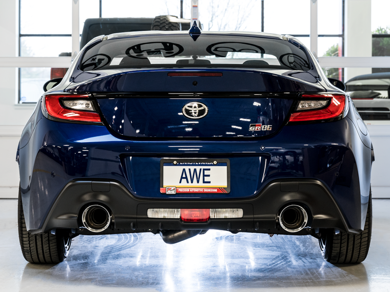 AWE Subaru BRZ/ Toyota GR86/ Toyota 86 Touring Edition Cat-Back Exhaust- Chrome Silver Tips - awdtuningtx