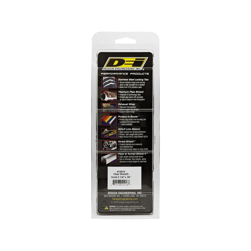 DEI Heat Shroud GOLD 2-1/4in x 36in - awdtuningtx