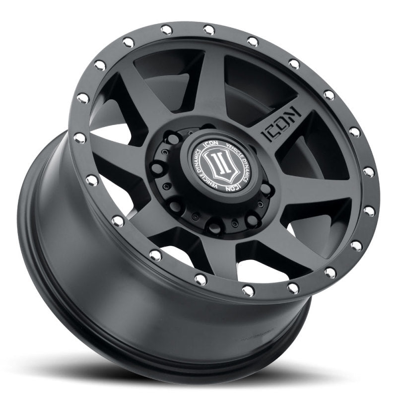 ICON Rebound 17x8.5 8x170 6mm Offset 5in BS 125mm Bore Satin Black Wheel - awdtuningtx