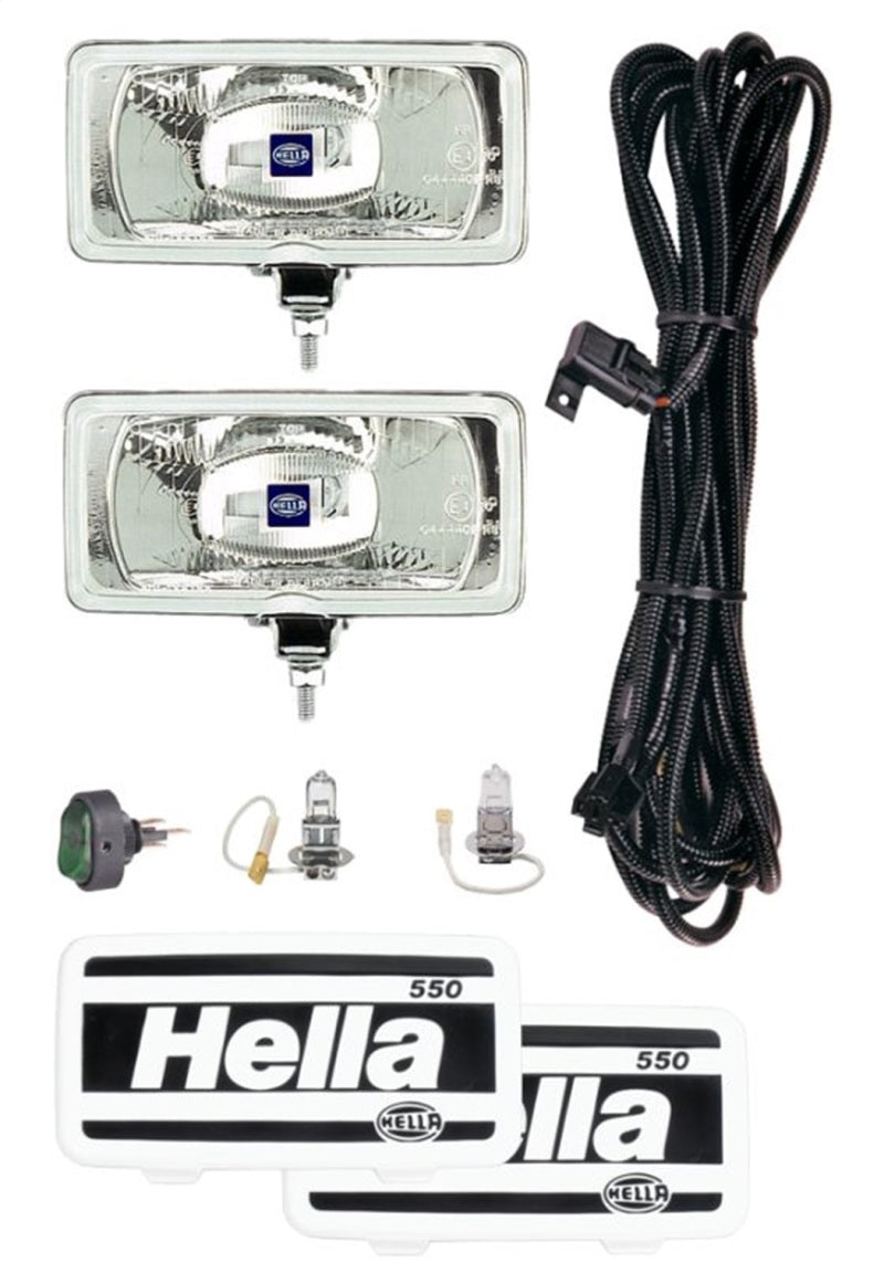Hella 550 Series 12V/55W Halogen Driving Lamp Kit - awdtuningtx