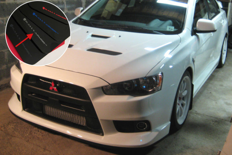 Rally Armor 08-17 Mitsubishi EVO X Black UR Mud Flap w/ Silver Logo - awdtuningtx