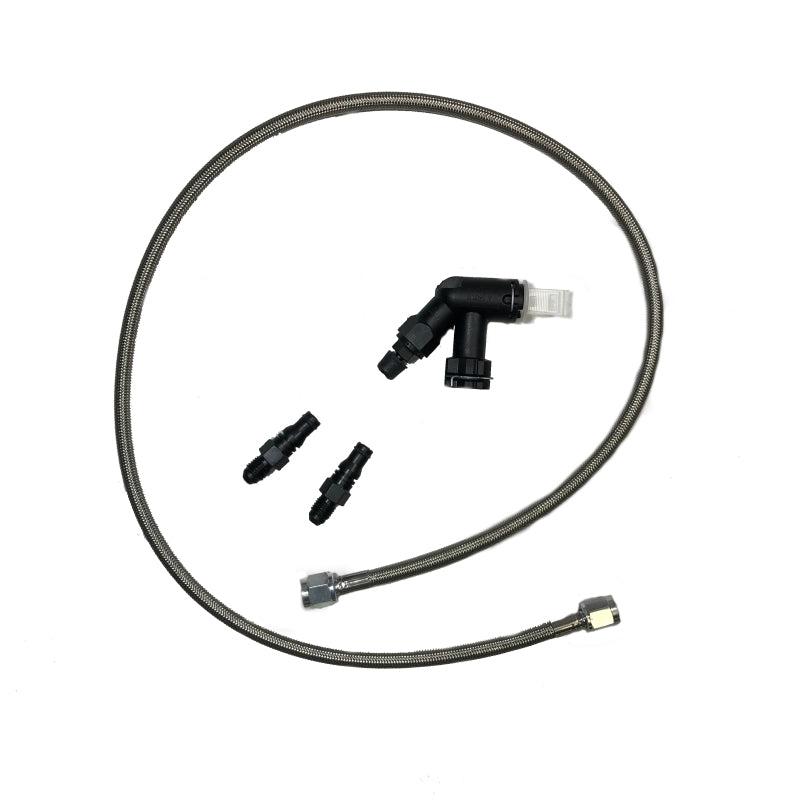 McLeod Line Assy Mustang 2005-Up 36in W/Male Wire Clip Fittings & Elbow Bleeder - awdtuningtx