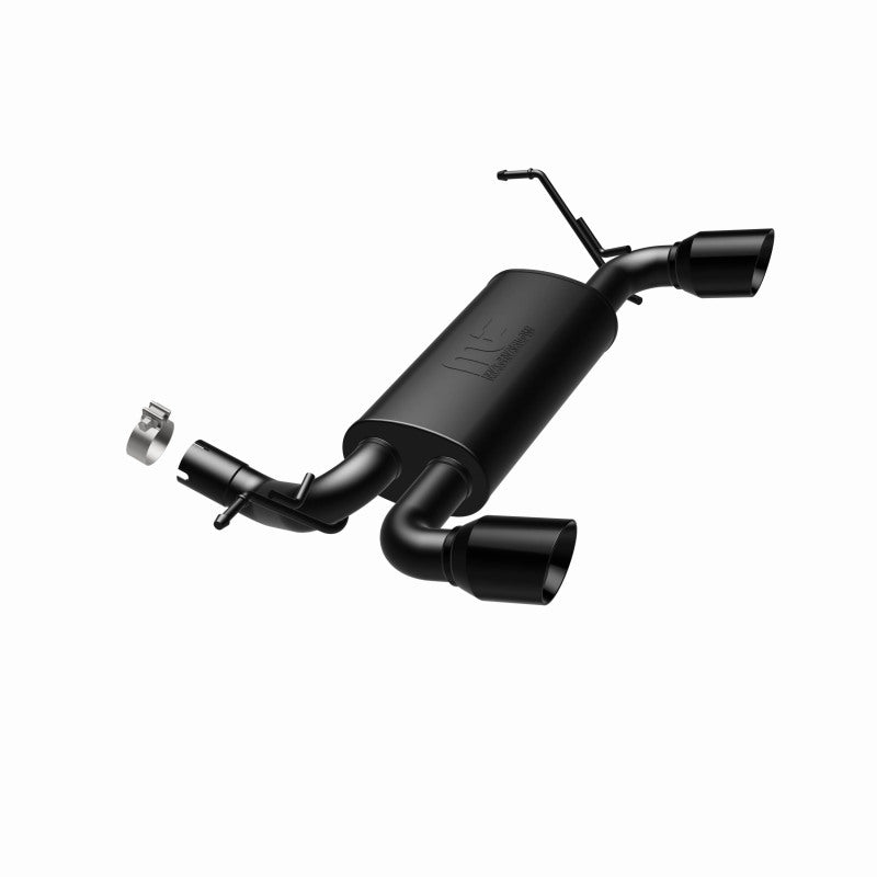 MagnaFlow 07-17 Jeep Wrangler JK 3.8/3.6L Dual Split Rear Exit Black Axle-Back Exhaust - awdtuningtx