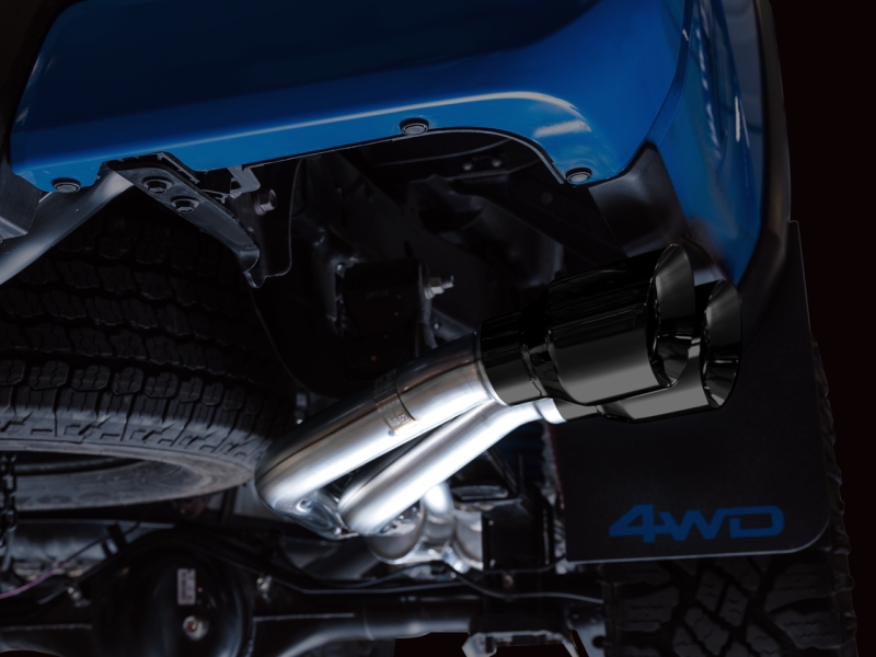 AWE 16-22 Toyota Tacoma 0FG Catback Exhaust w/ BashGuard - Dual Diamond Black Tips - awdtuningtx