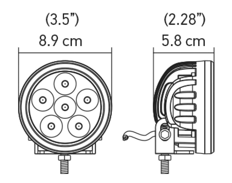 Hella Value Fit 90mm 6 LED Light - PED Off Road Spot Light - awdtuningtx