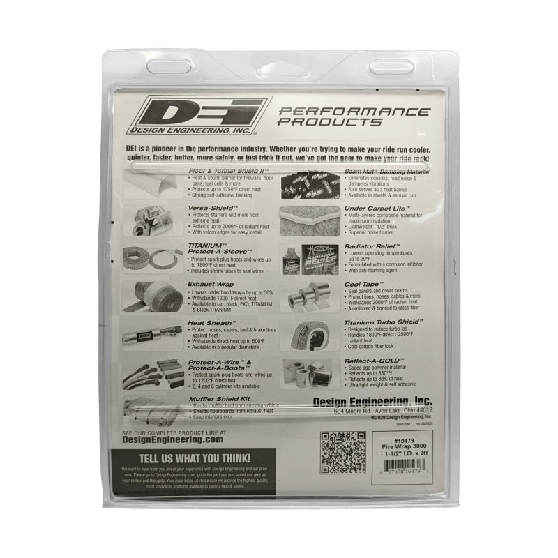 DEI Fire Wrap 3000 1-1/2in I.D. x 2ft - awdtuningtx