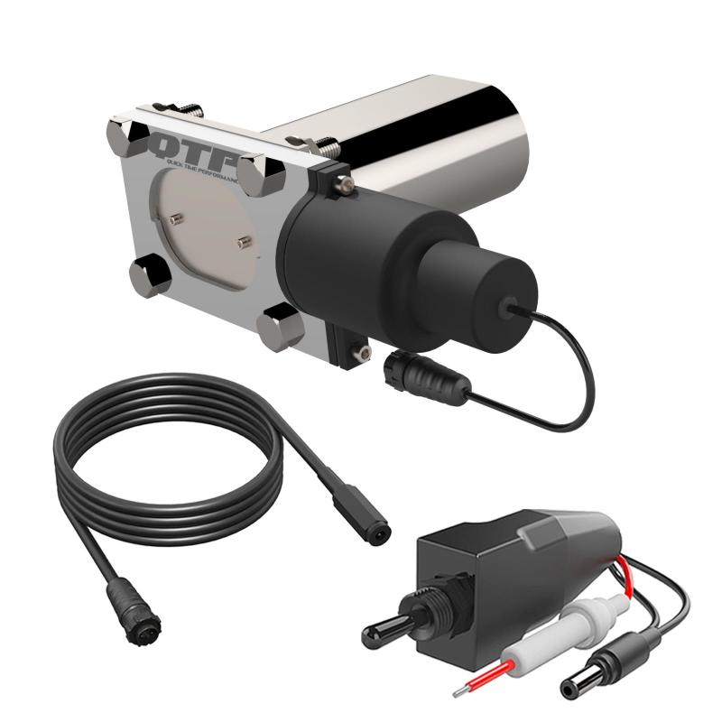 QTP Bolt-On QTEC Low Profile Oval Electric Cutout Valve - awdtuningtx