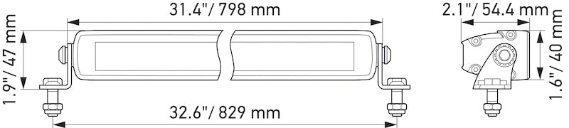 Hella Universal Black Magic 32in Thin Light Bar - Driving Beam - awdtuningtx