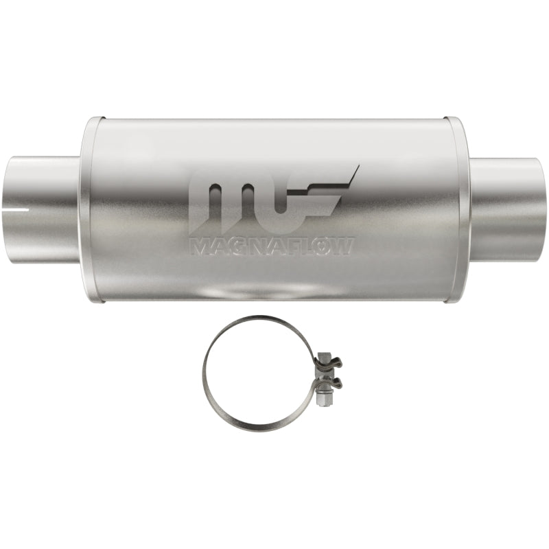 MagnaFlow Muffler Mag DSL SS 7x7x14 4in Inlet 4in Outlet - awdtuningtx