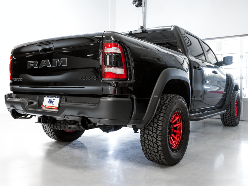 AWE Tuning 2021 RAM 1500 TRX 0FG Cat-Back Exhaust - Diamond Black Tips - awdtuningtx