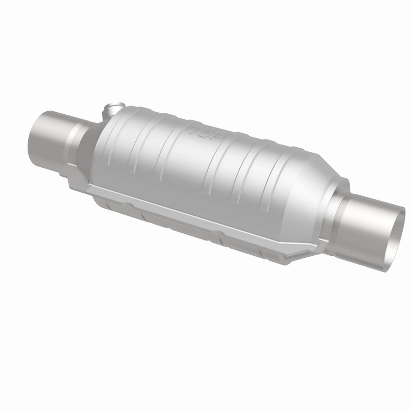 MagnaFlow Conv Univ 2in Inlet/Outlet Center/Center Round 11in Body L x 5.125in W x 15in Overall L - awdtuningtx