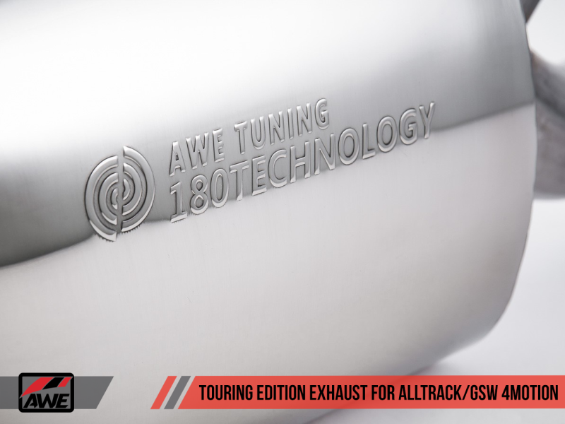 AWE Tuning VW MK7 Golf Alltrack/Sportwagen 4Motion Touring Edition Exhaust - Polished Silver Tips - awdtuningtx