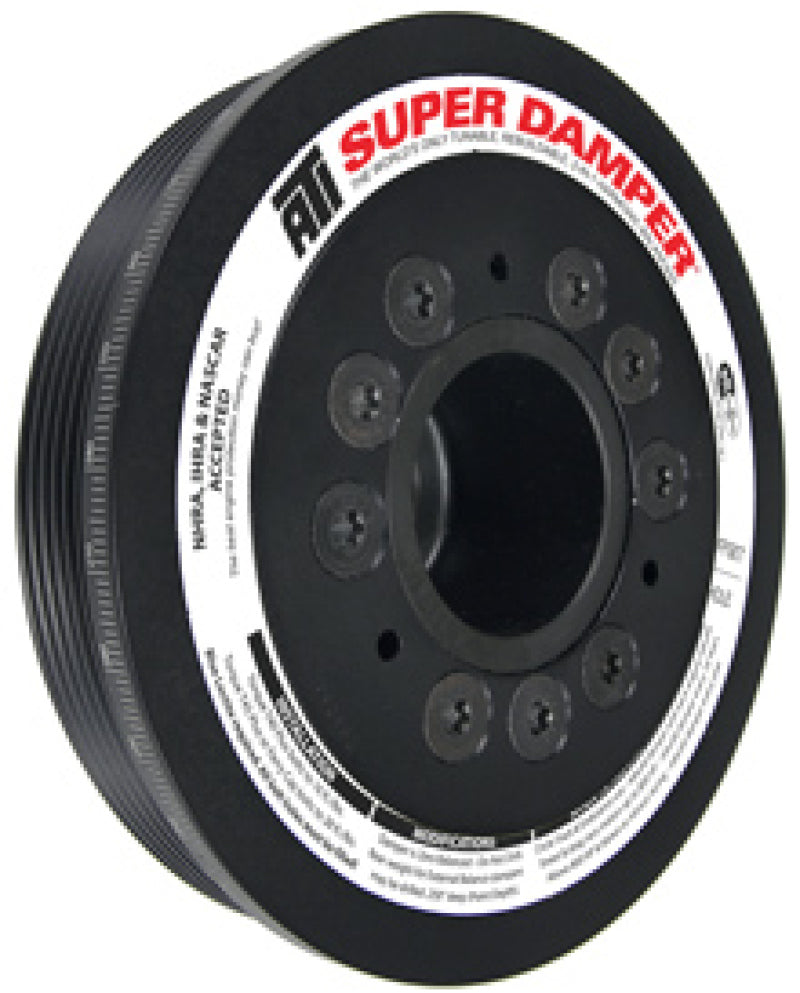 ATI Damper - 6.78in - Alum - 6 Grv - Mitsubishi Evo 8 - 4G63 - w/Integra Lower Cam Drive - awdtuningtx