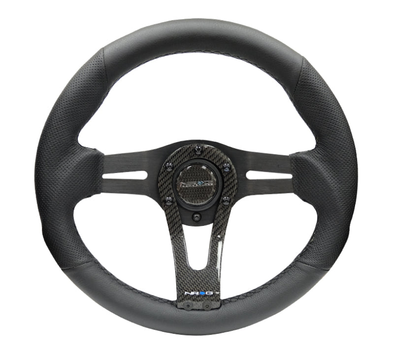 NRG Reinforced Steering Wheel (320mm) w/Carbon Center Spoke - awdtuningtx