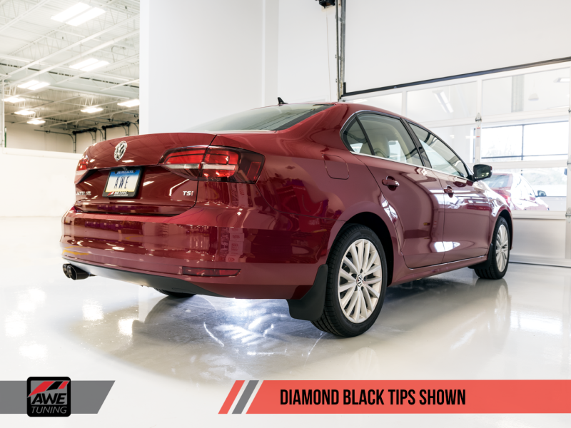 AWE Tuning Mk6 GLI 2.0T - Mk6 Jetta 1.8T Track Edition Exhaust - Diamond Black Tips - awdtuningtx