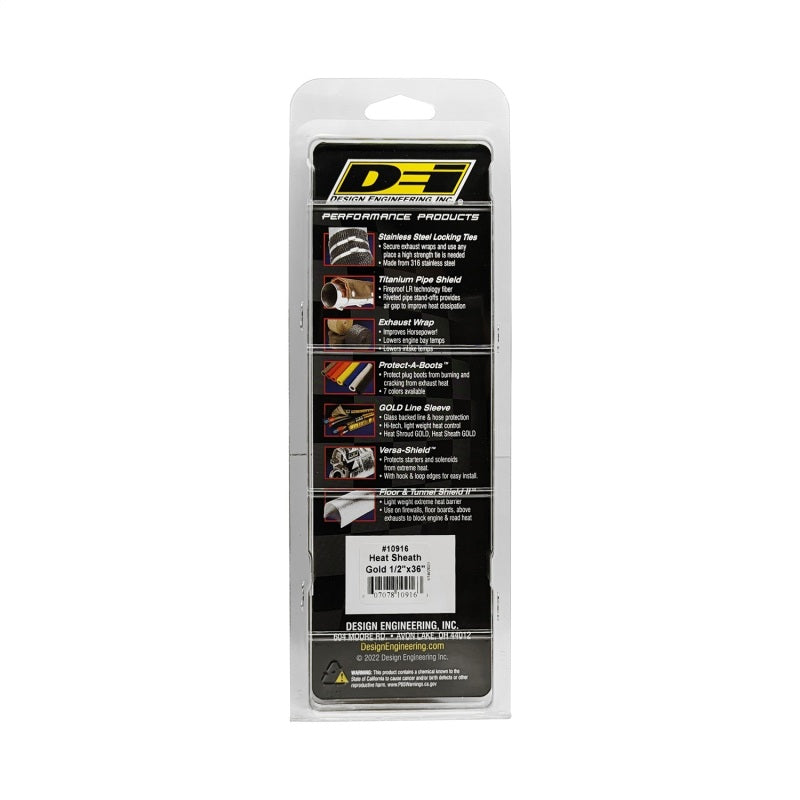 DEI Heat Sheath GOLD 1/2in x 36in - awdtuningtx